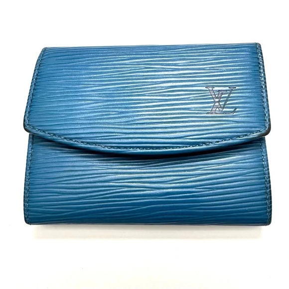 LV blue Epi Porte Minnaie Coin Wallet - Picture 1 of 11